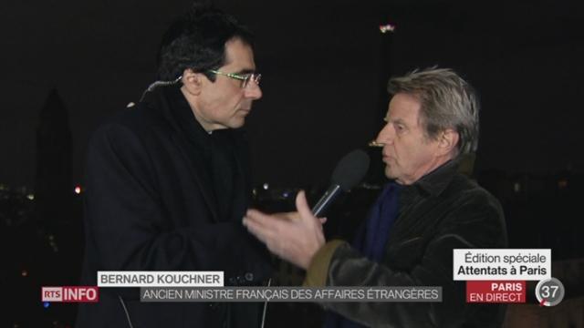 Attentats de Paris: la réaction de Bernard Kouchner, Ancien ministre français des aff. étrangères depuis Paris