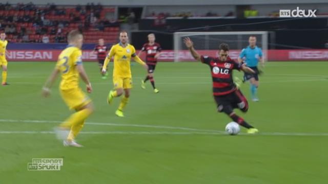 E: Bayer Leerkusen - BATE Boriso (BLR) (4-1). Mehmedi ouvre le score. Calhanoglou (2) et Chicharito marquent aussi pour les Allemands