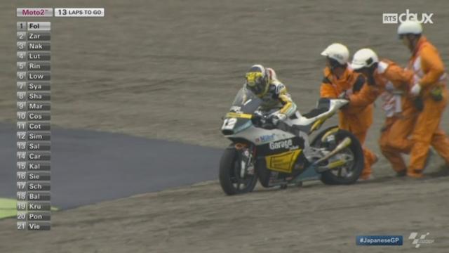 Moto2. 3e tour: chute de Thomas Lüthi (SUI)!