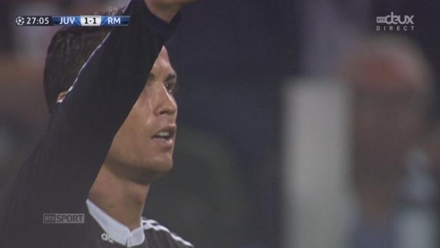 Juventus - Real Madrid (1-1): Cristiano Ronaldo égalise de la tête pour le Real Madrid sur un super centre de James Rodrigues