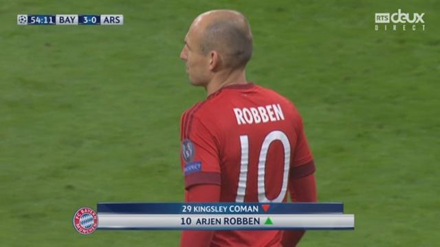 Gr. F, Bayern Munich – Arsenal (4-0): entré en jeu depuis 15 secondes, Robben inscrit le 4-0