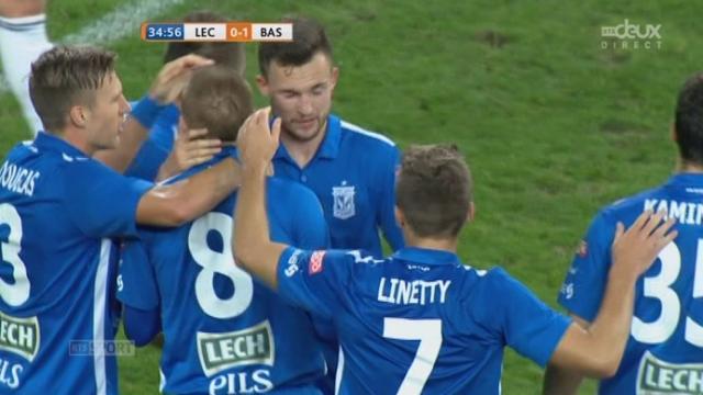 Qualif, 3e tour, Lech Poznan - FC Bâle (1-1): réponse direct des Polonais avec une belle frappe de Pawłowski