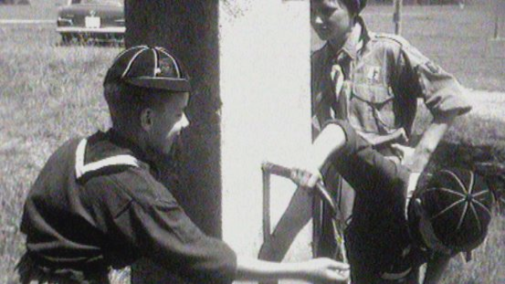 Des jeunes scouts en 1962. [RTS]