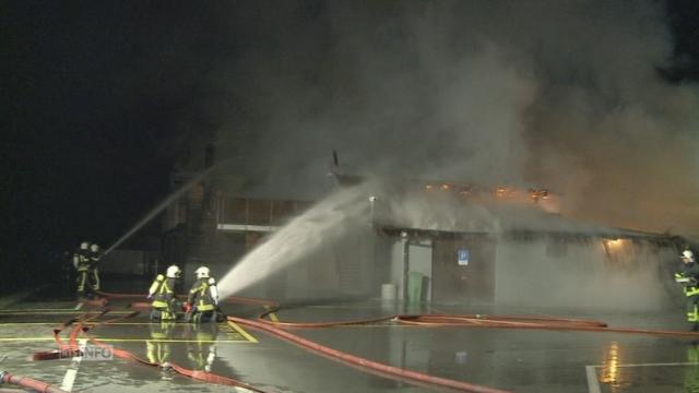 Incendie dans la zone industrielle de Collombey