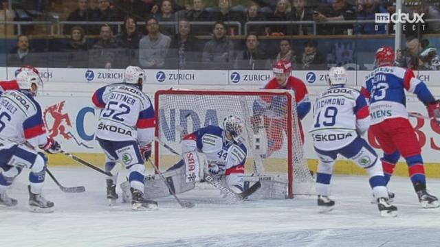 Jokerit Helsinki - Adler Mannheim (1-0): grosse erreur des allemands qui permet à Peter Regin d’ouvrir le score pour le Jokerit Helsinki