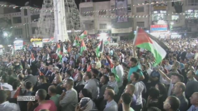 Une foule réunie à Ramallah pour le discours d'Abbas