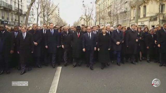 Marche Charlie Hebdo: l'image des 50 chefs d'État marchant ensemble restera dans l'histoire