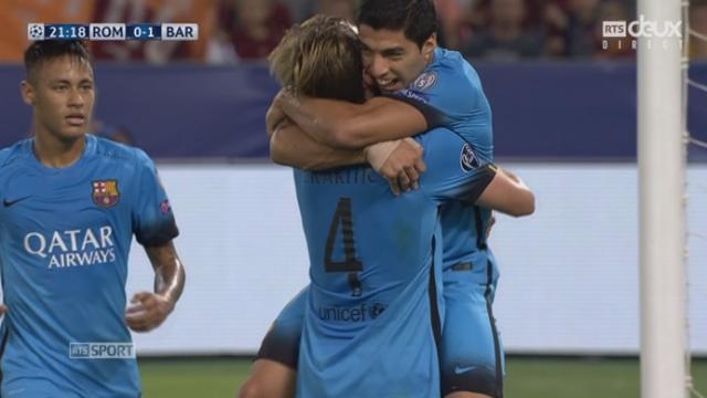 AS Roma - Barcelone (0-1). 21e: Suarez ouvre le score pour le Barça