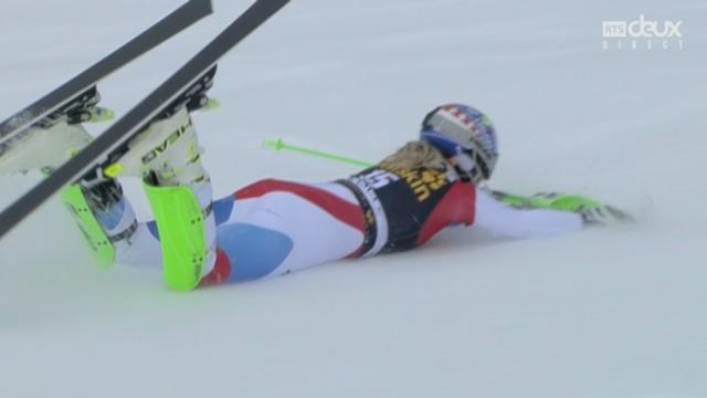 Super-combiné, slalom dames: chute de la Suissesse Denise Feierabend sur le haut du parcours