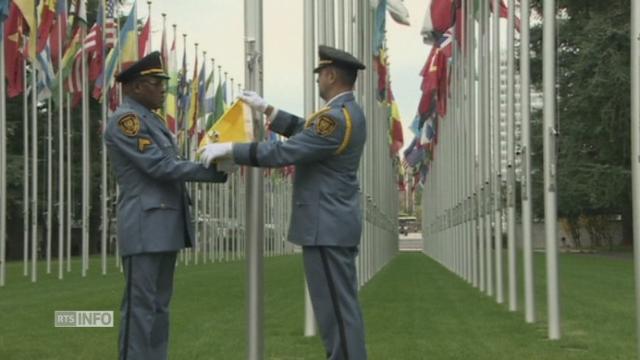 Les drapeaux palestinien et du Vatican hissés à l'ONU à Genève