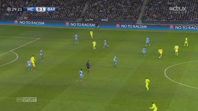 Manchester City - FC Barcelone (0-2): quel action des Barcelonais ! Messi décale jordi Alba qui centre pour Luis Suarez qui réussit un doublé dans ce match