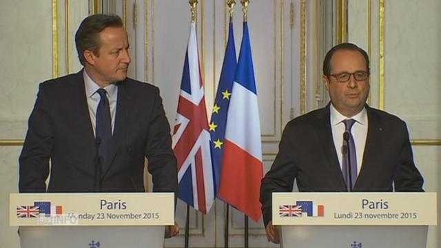 Cameron soutient Hollande pour frapper en Syrie.