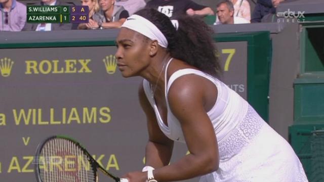 ¼ dames, Serena Williams (USA-1] - Victoria Azarenka (BLR-23] (3-6 6-2). Serena Williams obtient le droit à une manche décisive