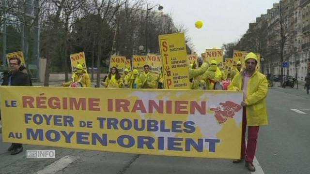 Une manifestation anti Rohani à Paris