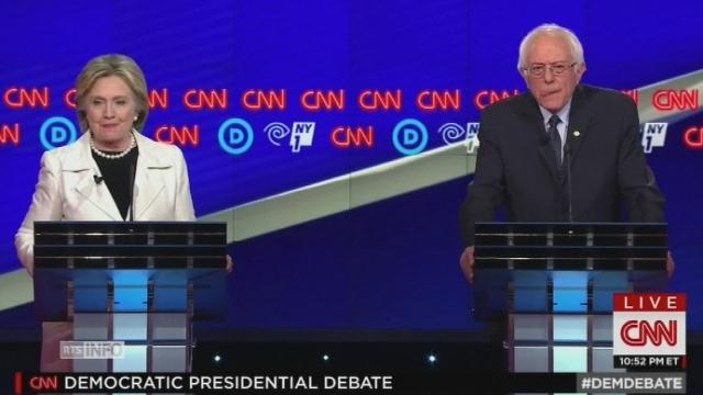 Clinton et Sanders débattent à New York