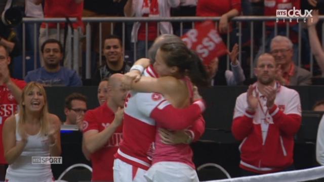 ½, Suisse – République tchèque, Viktorija Golubic (SUI)  - Karolina Pliskova (CZE) (3-6, 6-4, 6-4) : exploit de Viktorija Golubic qui ramène la Suisse à un partout !!!