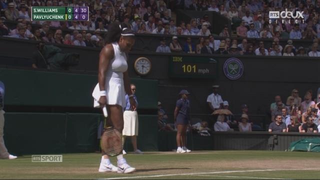 ¼ dames. Serena Williams (USA-1) – Anastasia Pavlyuchenkova (RUS) (1-1). Serena a-t-elle fait le plus dur en ravissant le service de la Russe ?