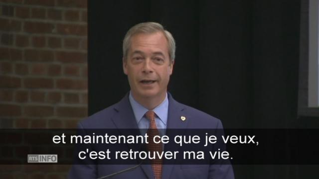 Nigel Farage: "Maintenant que j'ai retrouvé mon pays, je veux retrouver ma vie"