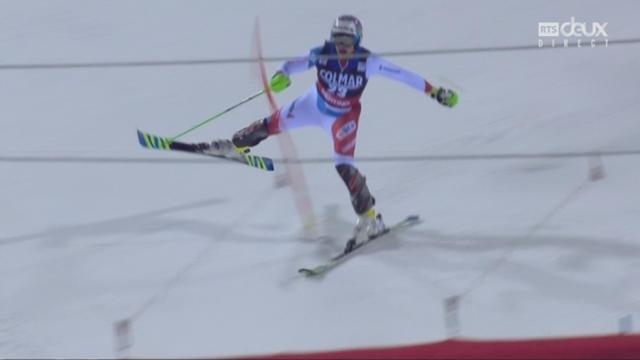 Slalom, Madonna Di Campiglio (ITA), 2e manche: le Suisse Luca Aerni part à la faute et est éliminé