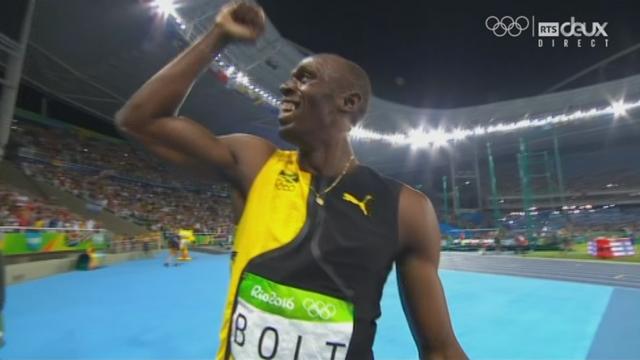 Athlétisme, Finale 100m messieurs: 9’’80 et une nouvelle médaille d’or pour le Jamaïcain Usain Bolt, pourtant contrarié par son mauvais départ
