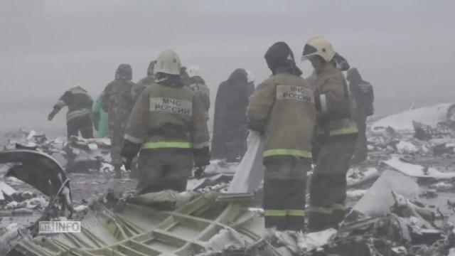 Les images du site du crash de l'avion de FlyDubai