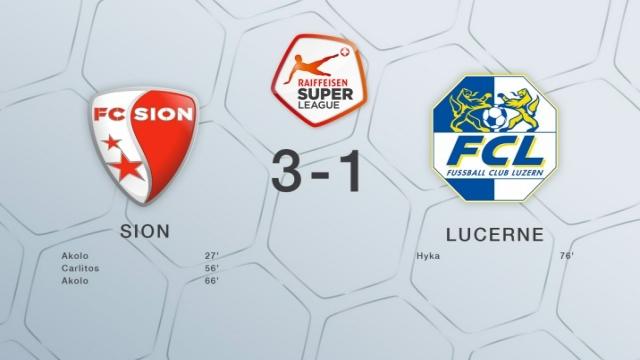 Sion - Lucerne (3-1): tous les buts de la partie