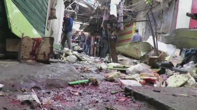Les images après le double attentat sur un marché à Bagdad, en Irak