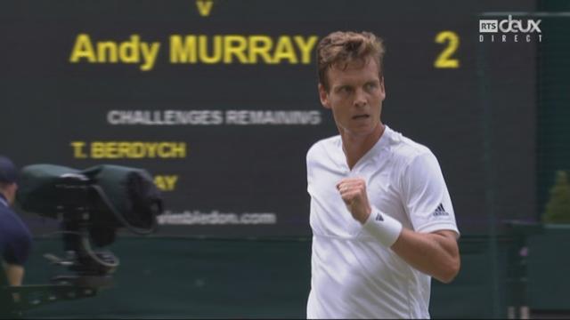 ½-finales messieurs. Tomas Berdych (CZE-10) – Andy Murray (GBR-2) (1-2). Murray était parti fort (0-2), mais Berdych prend tous les risques pour refaire son break de handicap