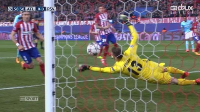 1-8, Atlético Madrid – PSV Eindhoven (0-0): énorme occasion pour le PSV, mais le ballon ne veut décidément pas rentrer