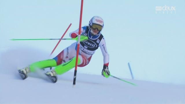 Slalom, Val d'Isère (FRA): le passage de la Suissesse Denise Feierabend