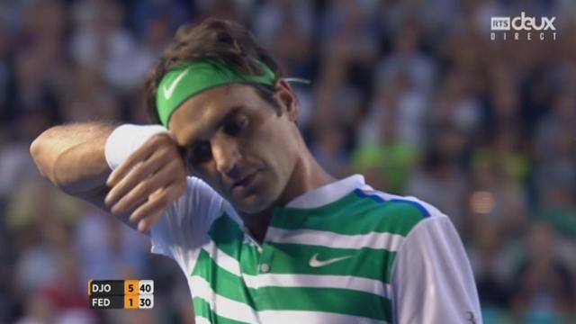 1-2 finale messieurs, Novak Djokovic (SRB) - Roger Federer (SUI) (6-1): 1er set pour Djokovic qui domine Federer dans ce début de rencontre