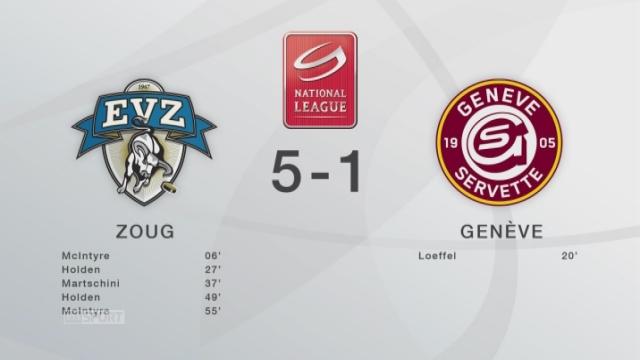Zoug – Genève (5-1): le GSHC s’incline lourdement contre Zoug