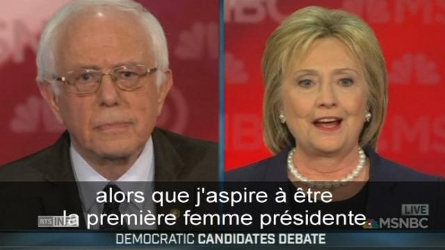 Débat entre les candidats démocrates Clinton et Sanders