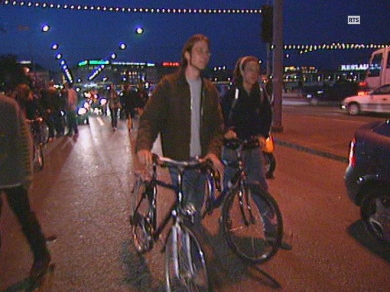 Une manifestation Critical mass à Genève.