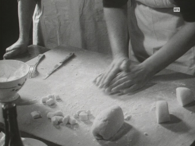 La recette originale des gnocchi à la tessinoise en 1959. [RTS]