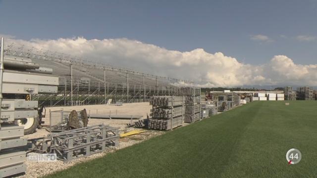 L'arène de la prochaine fête fédérale de lutte est encore en chantier