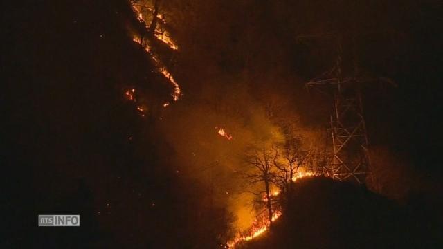 Des feux de forêt ravagent le Tessin et les Grisons