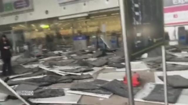 Les images des dégâts à l'intérieur de l'aéroport de Bruxelles juste après l'explosion