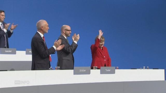 Standing ovation pour Angela Merkel réélue à la tête de son parti