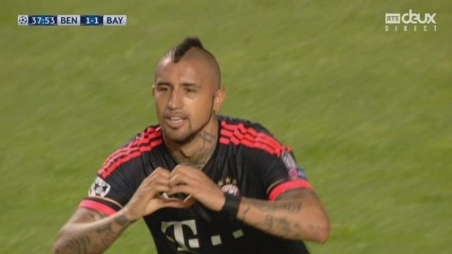 1-4, SL Benfica - Bayern Munich (1-1): superbe volée de Vidal qui remet les deux équipes à égalité