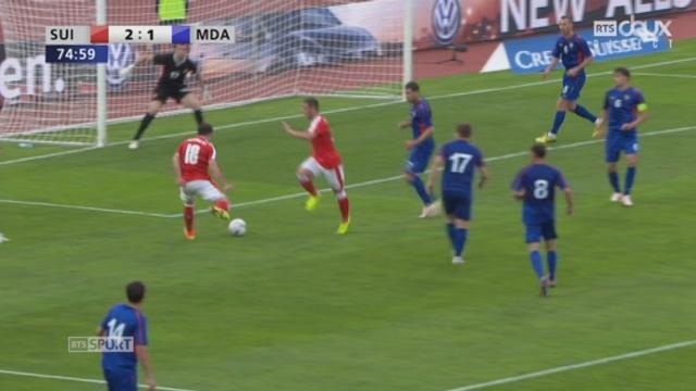 Suisse – Moldavie (1-1). 75e minute: sur passe de Dzemaili, c’est Mehmedi qui redonne l’avantage à la Suisse