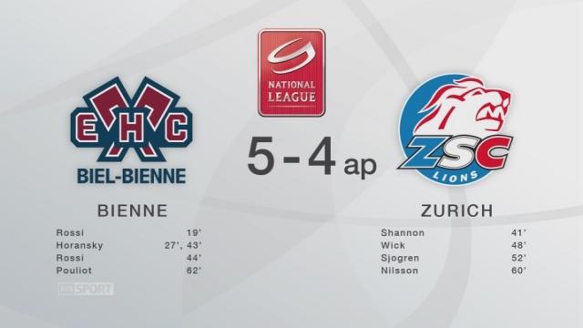 Bienne -Zurich ap 5-4 (1-0 1-0 2-4)