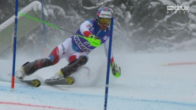 Slalom messieurs, 1re manche: Luca Aerni (SUI)