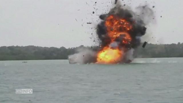 L'Indonésie détruit et coule 31 bateaux de pêche illégale