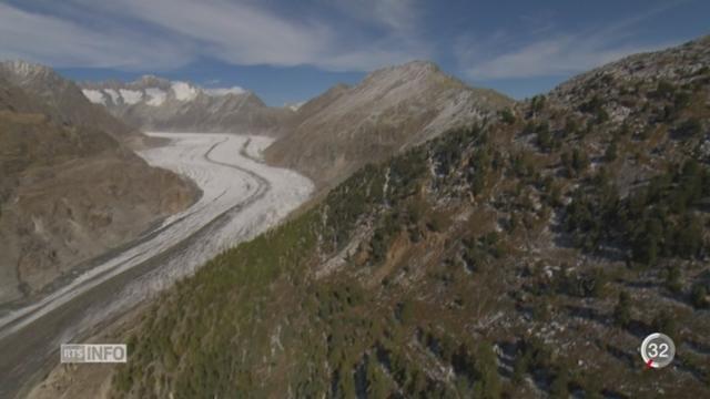 Le Glacier d'Aletsch illustre le changement climatique