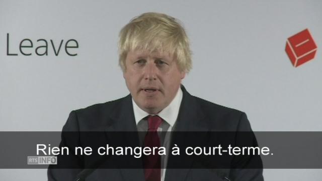 Boris Johnson: "L'empressement n'est pas nécessaire"