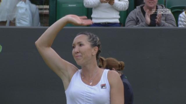 Wimbledon, 1er tour, Jelena Jancovic - Stéphanie Voegele (6-2, 6-2) élimination de Voegele face à Jancovic en moins d'une heure