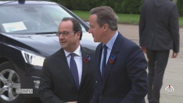 Hollande et Cameron commémorent ensemble le centenaire de la bataille de la Somme