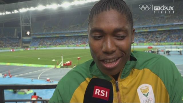 Athlétisme femmes: Caster Semenya (RSA) au micro de la RTS