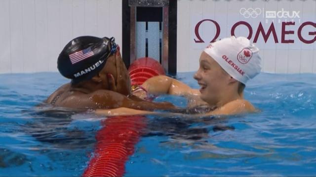 Natation dames : égalité en finale du 100m nage libre! Simone Manuel (USA) et Penny Oleksiak (CAN) se partagent la médaille d’or et un record olympique!